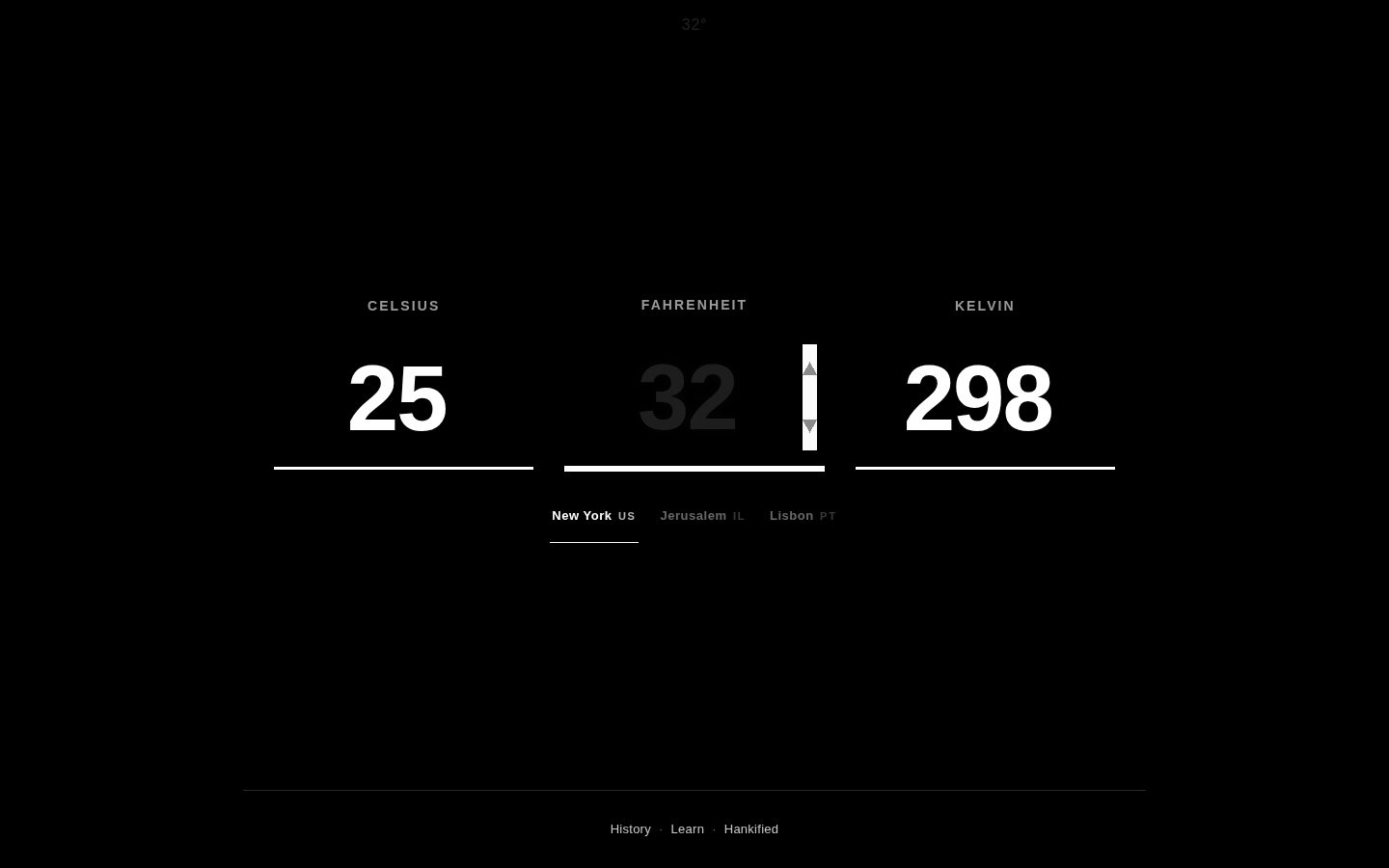 32° website preview
