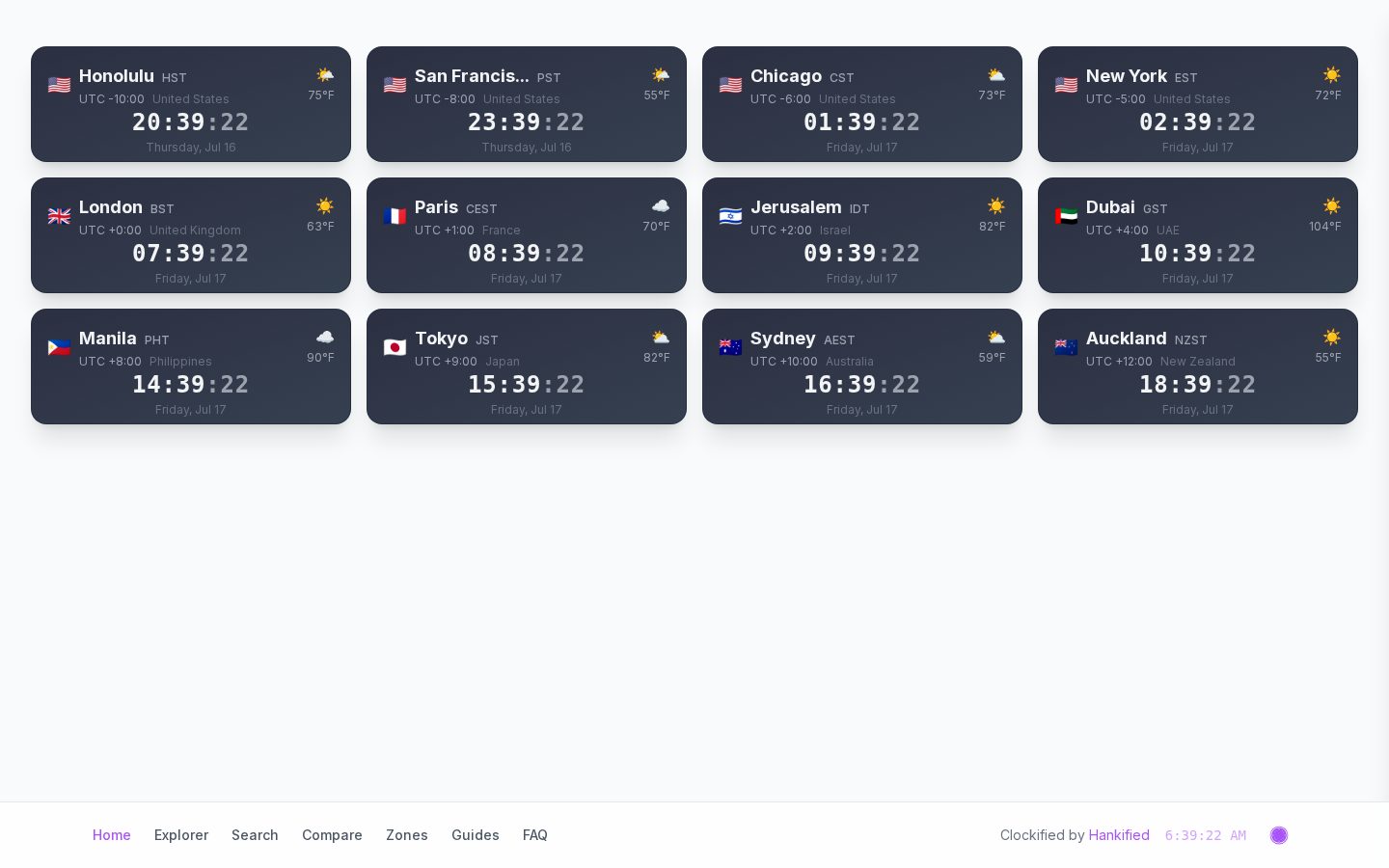 Clockified website preview