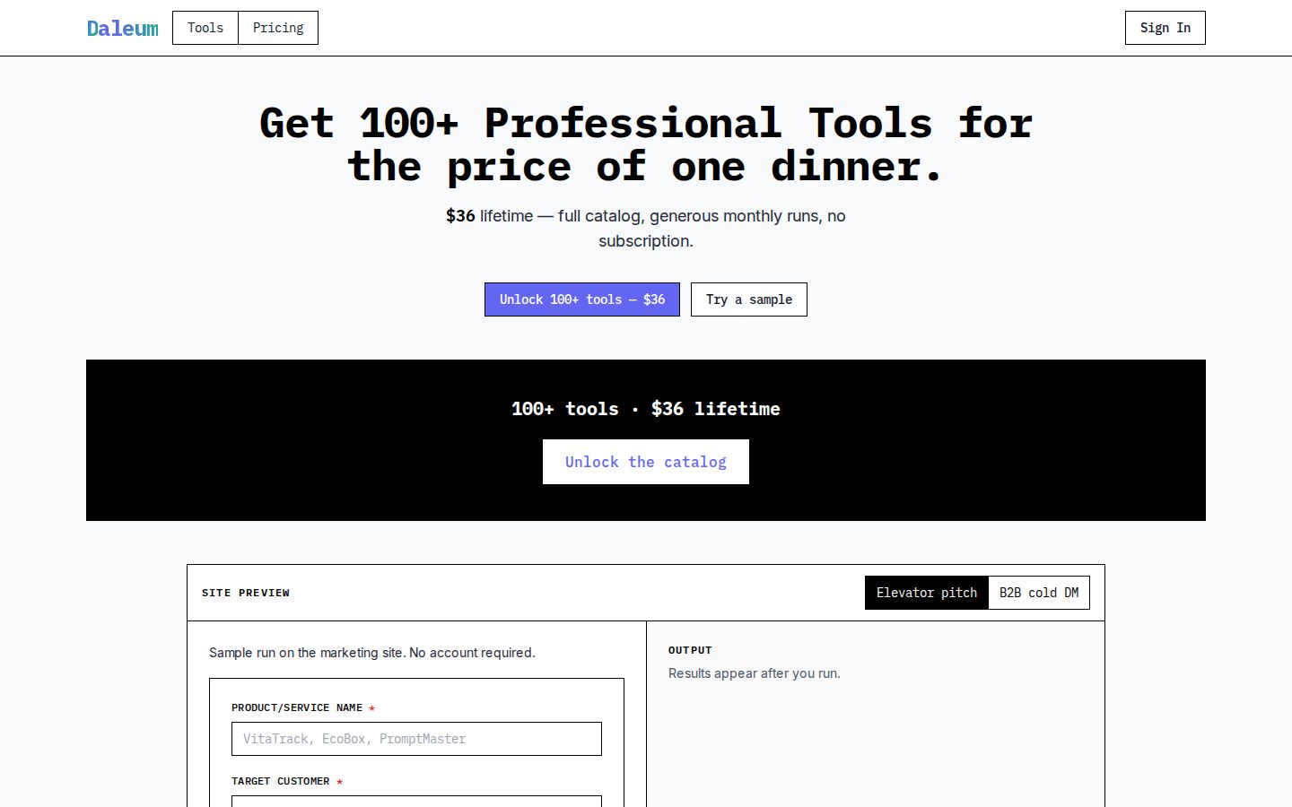 Daleum website preview