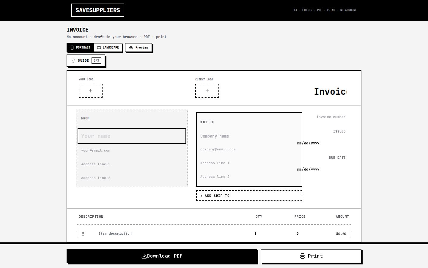 SaveSuppliers website preview