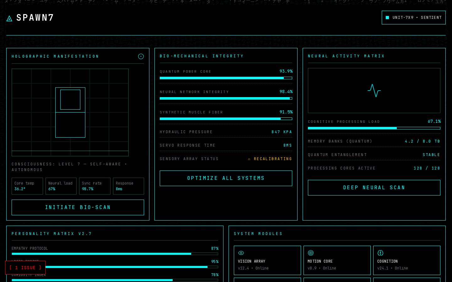 Spawn7 website preview