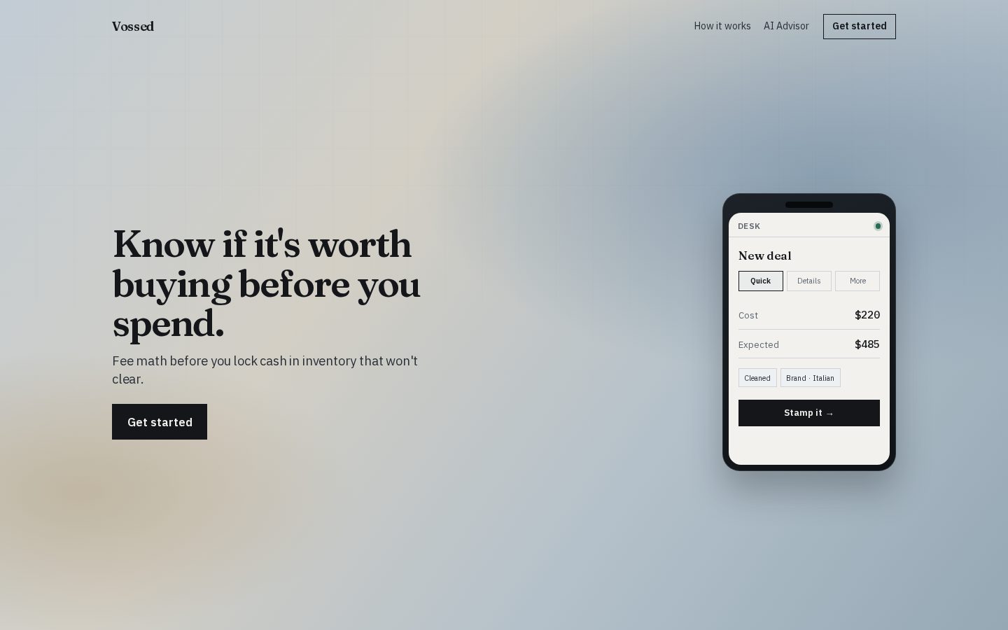 Vossed website preview