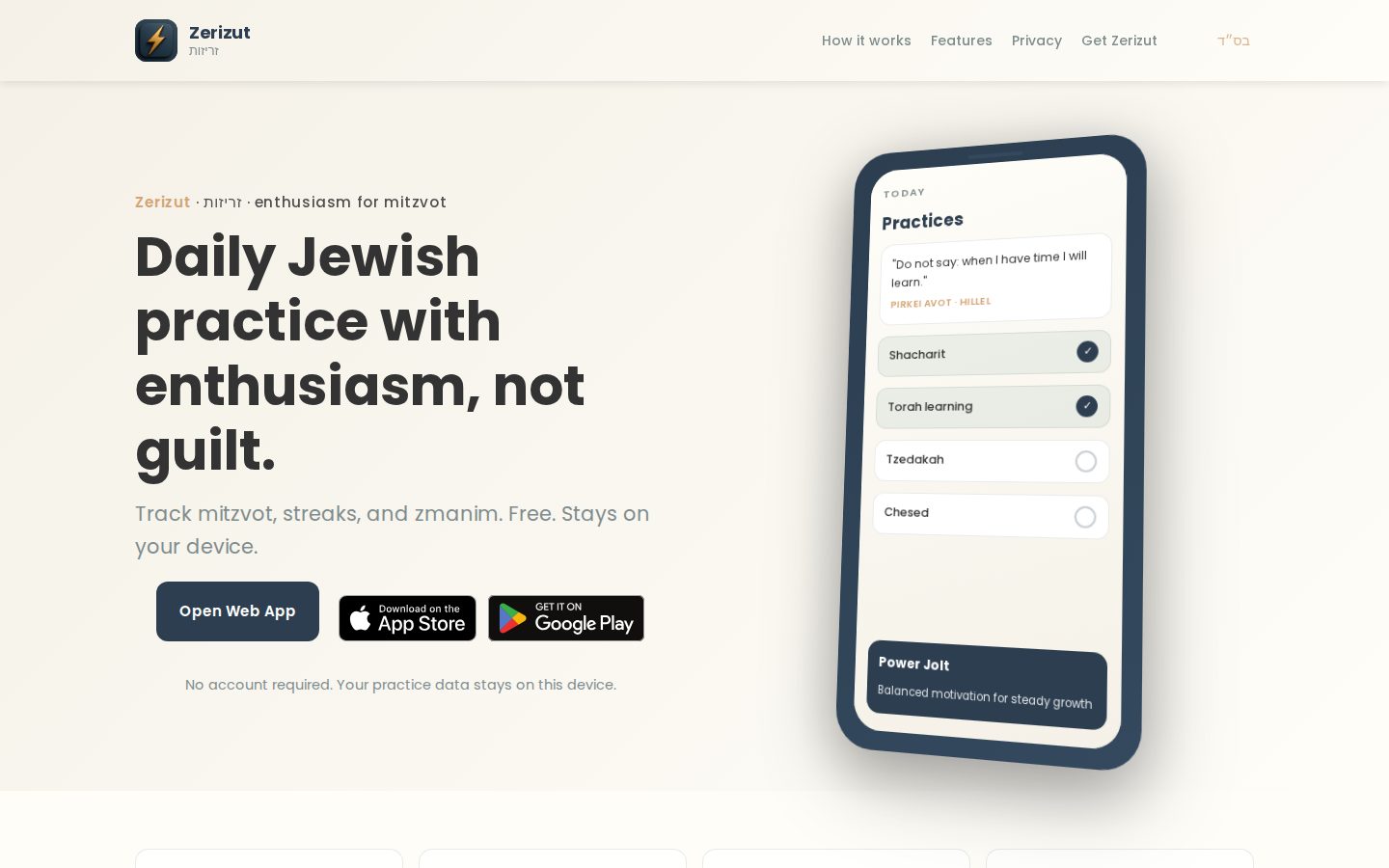Zerizut - זריזות website preview